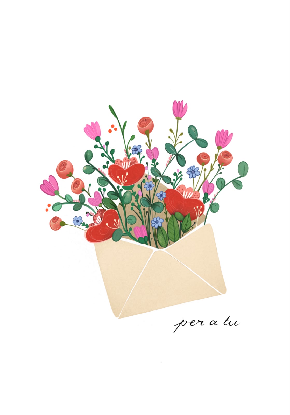 Postal il·lustrada Per a tu